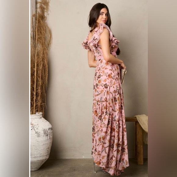 162 Women’s Sleeveless Ruffle Maxi Dress - Picture 3 of 4